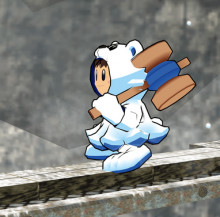 !R 02_image Ice_Climber Popo bear human polar_bear polar_bear_outfit // 382x377 // 250.0KB