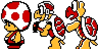 !R Hammer_Bro. Koopa_Troopa Mario_(series) Super_Mario_Bros._3 Toad_(Mario) koopa // 192x96 // 2.0KB