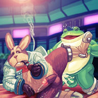 !A 12 2019 @blazingcheecks Peppy_Hare Slippy_Toad Star_Fox_(series) frog rabbit // 1000x1000 // 716.1KB