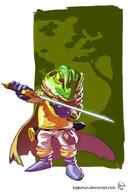 !R @kajinman Chrono_Trigger Frog_(Chrono_Trigger) fan_art frog // 900x1350 // 86.5KB