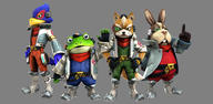!R Peppy_Hare Slippy_Toad Star_Fox_(series) Star_Fox_Zero frog rabbit // 1000x489 // 331.5KB