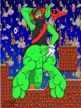 !A @Cloudshy_Wolf Zool Zool_(series) alien goblin gremlin masked ninja // 1536x2048 // 579.6KB