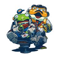 !R Grippy_Toad Slippy_Toad Star_Fox_(series) Star_Fox_Guard frog // 2800x2738 // 997.1KB