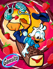 !R @2oonscap3 Gansito Marinela candy duck fan_art // 848x1101 // 1.0MB