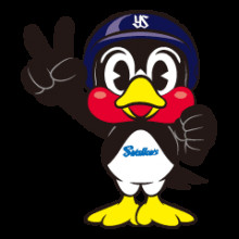!R 04_main Tokyo_Yakult_Swallows Tsubakuro baseball bird mascot swallow // 240x240 // 5.9KB