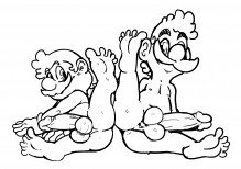 !A 2sum @Redemption3445 Luigi Mario Mario_(series) feet human sketch // 3109x2190 // 542.1KB