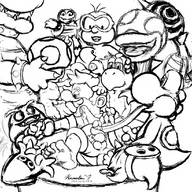 !A @KetRalus Blooper Bowser Goomba Koopa_Troopa Lakitu Mario Mario_(series) Piranha_Plant Shy_Guy Spiny Toad_(Mario) WIP Yoshi koopa // 1100x1100 // 198.4KB